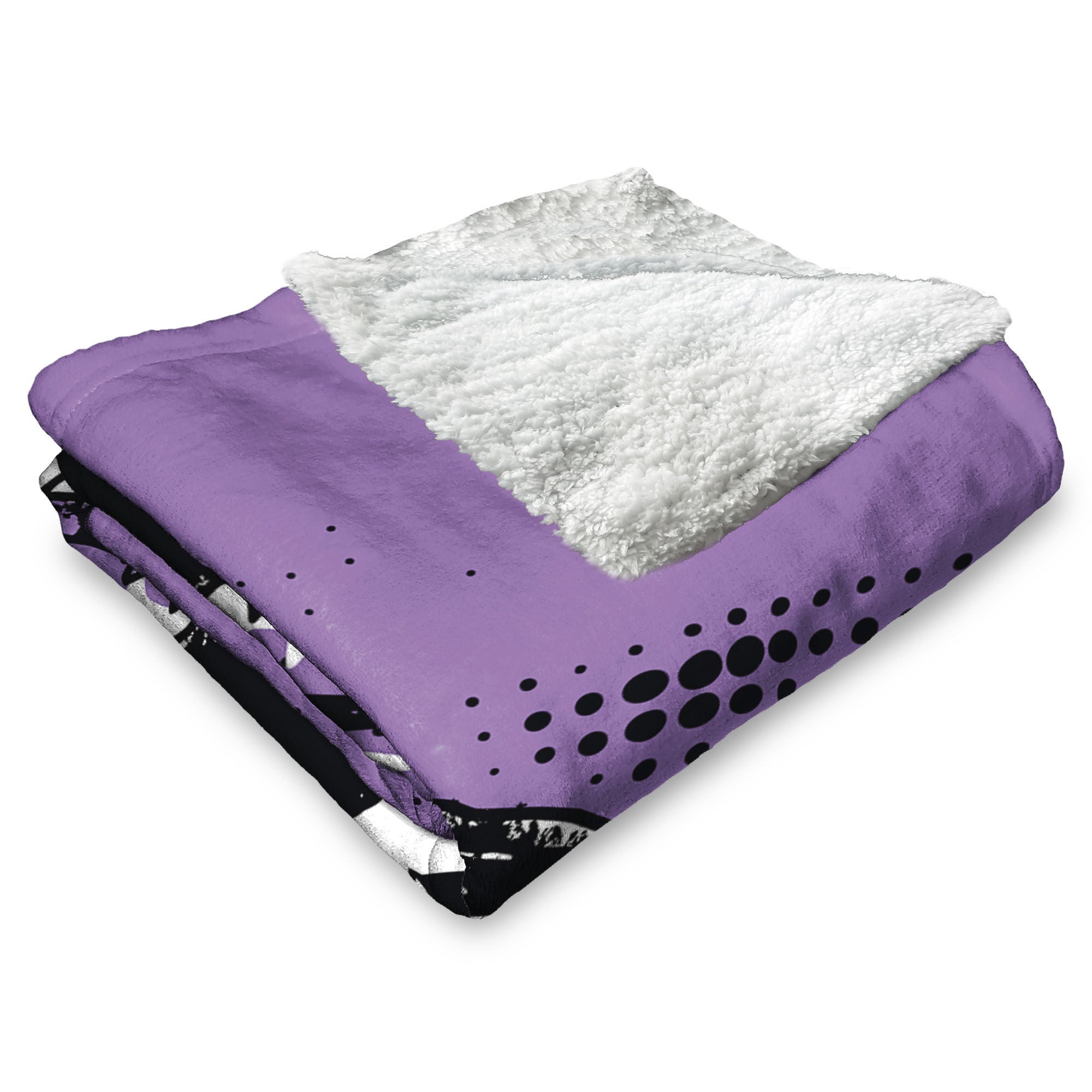 Warner Bros. Beetlejuice I Hate Sandworms Silk Touch Sherpa Throw Blanket 50X60 Inches, PURPLE, alternate image number 3