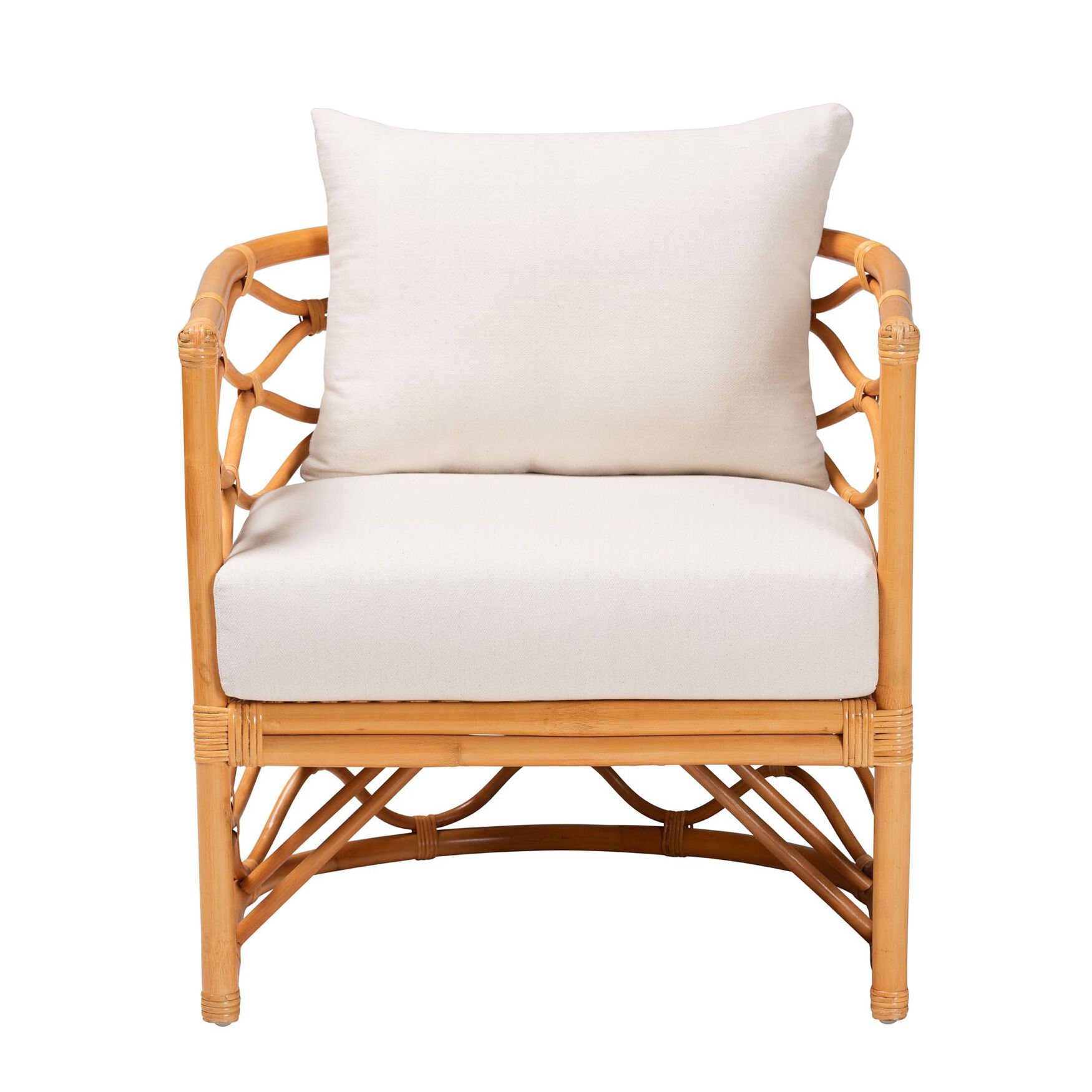 Acelynn Bohemian Light Honey Rattan Arm Chair, , on-hover image number 1
