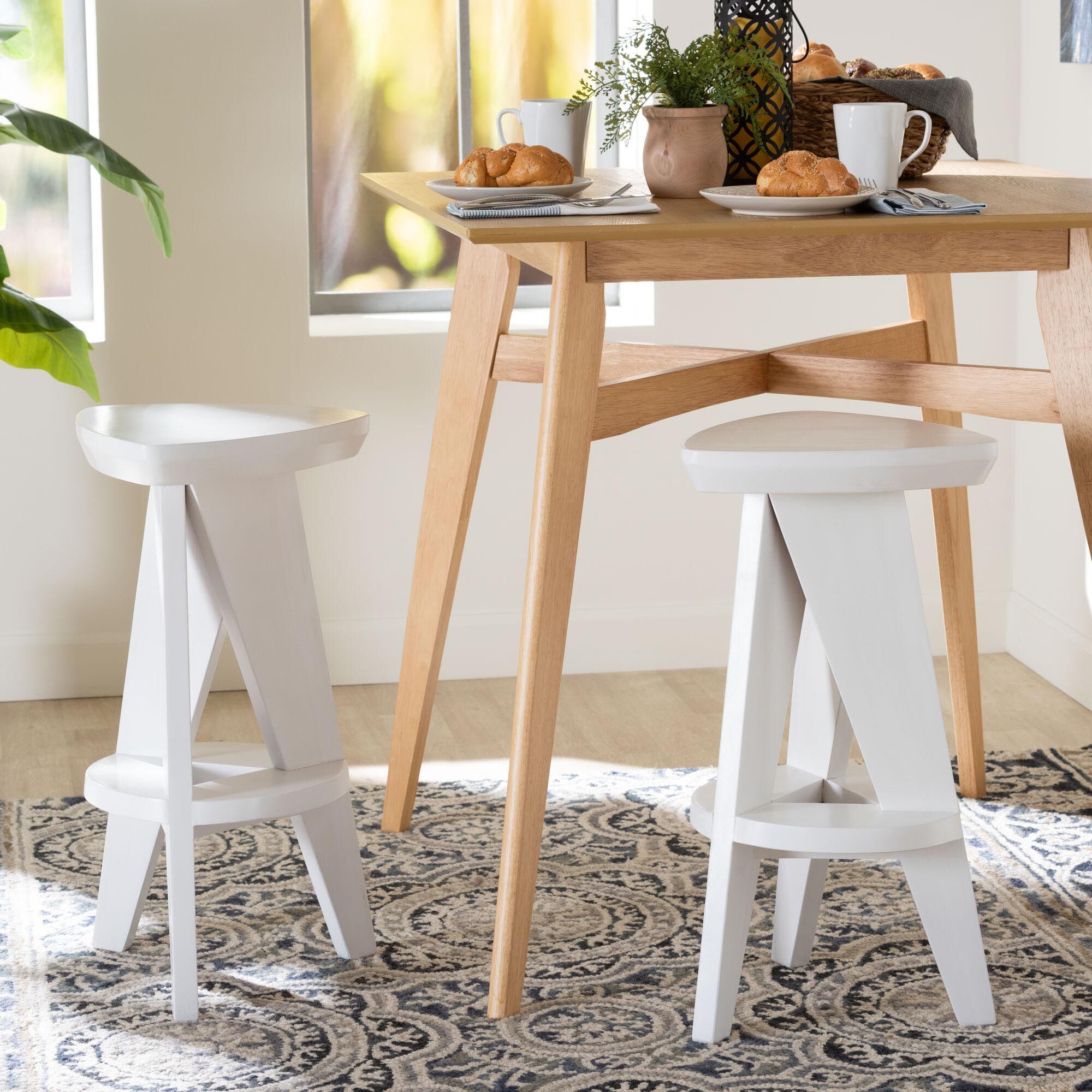 Roy Wood Counter Stool, WHITE, hi-res image number 0