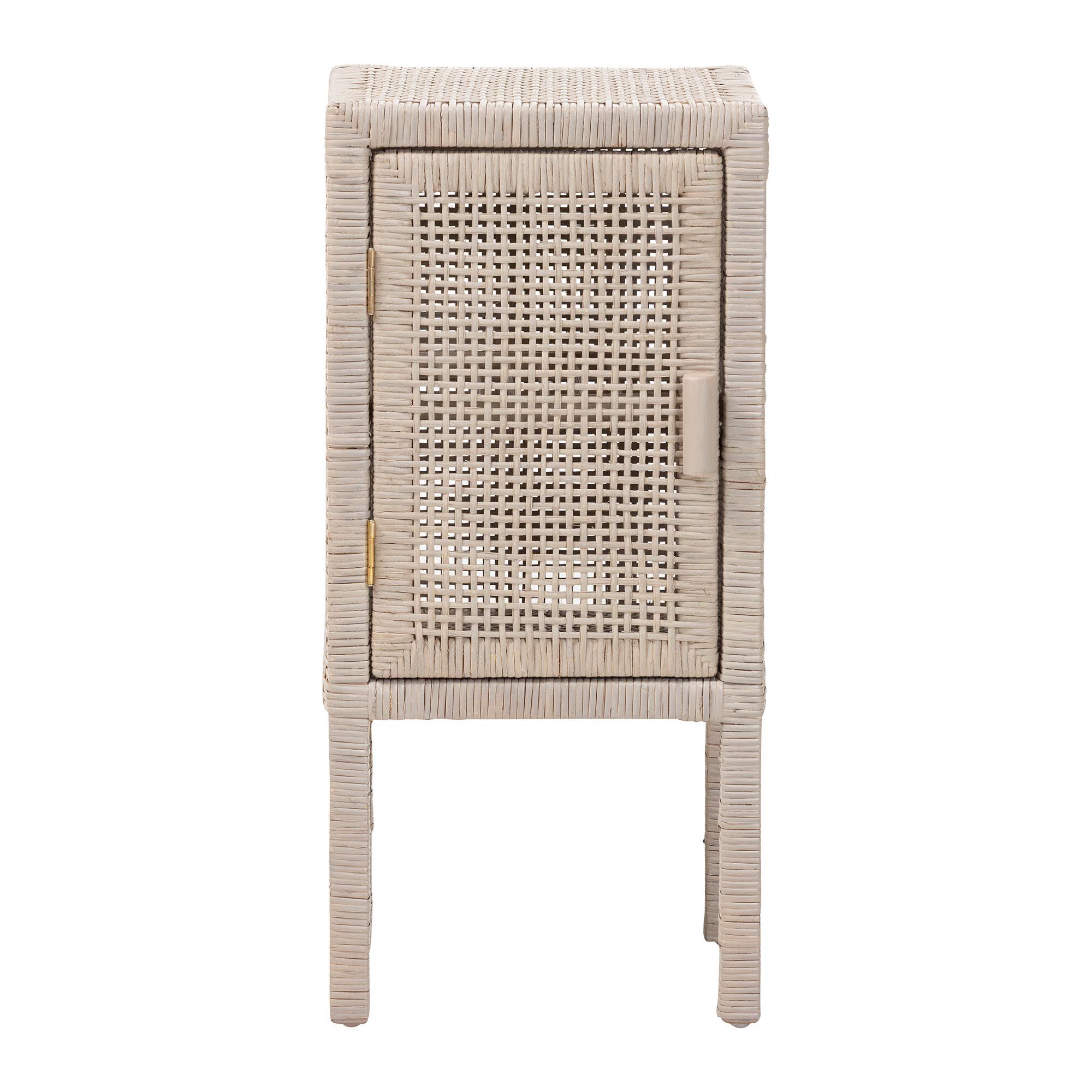 Vivan Natural Rattan Nightstand, GREY, alternate image number 3