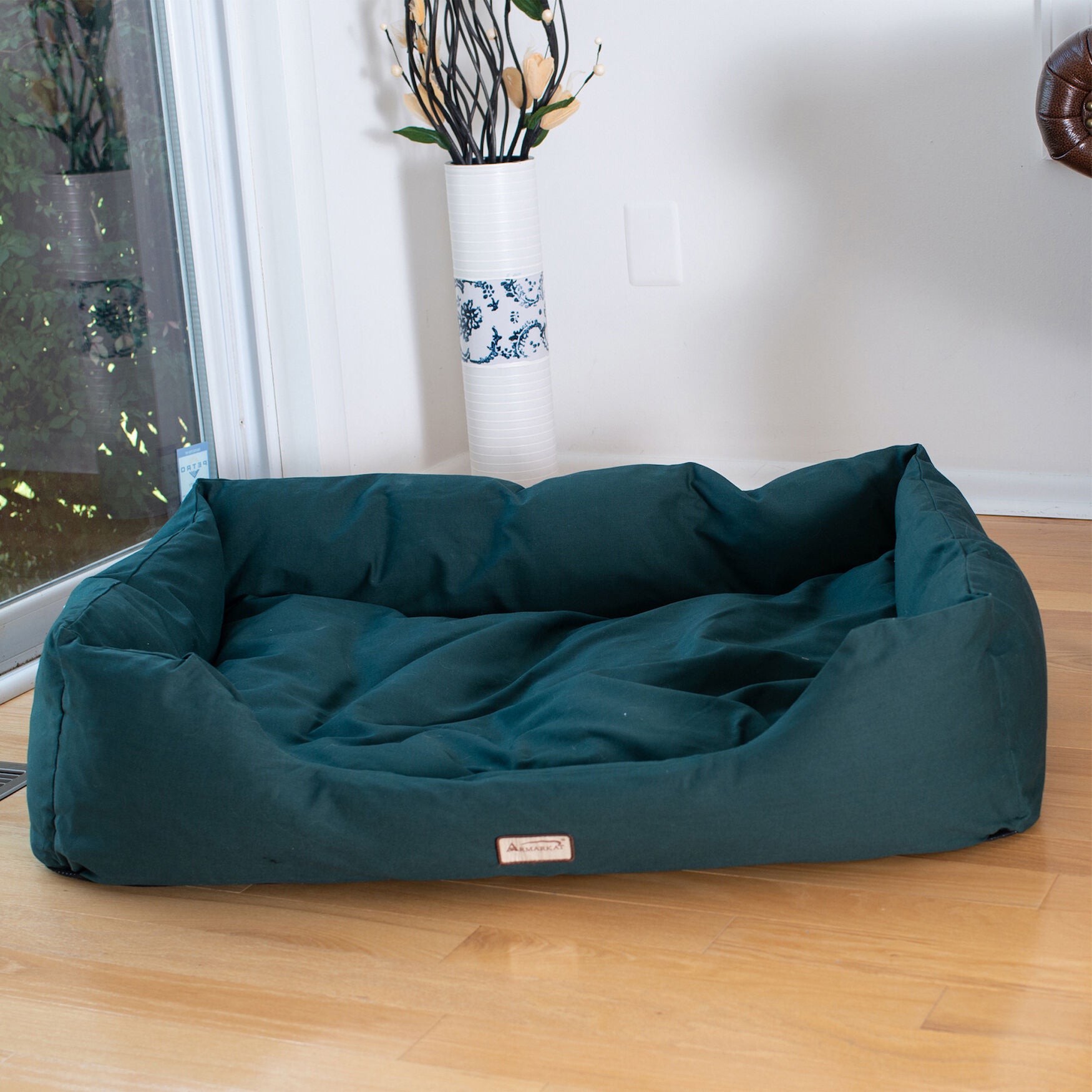 Bolstered Dog Bed, Anti-Slip Pet Bed, Laurel Green, X-Large, , alternate image number 4