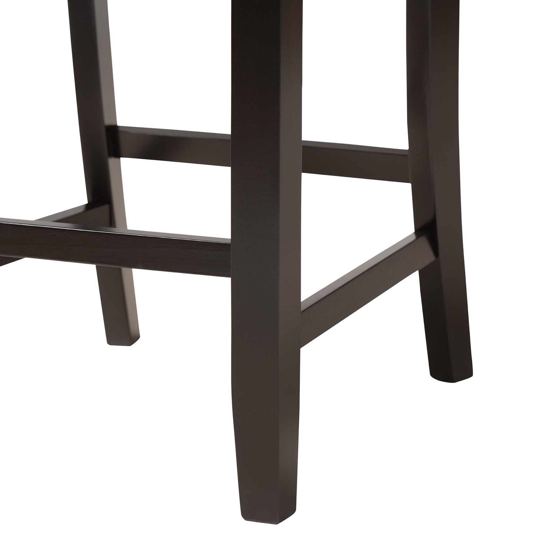 Olympia Modern Beige Fabric And Espresso Brown Finished Wood Counter Stool, , alternate image number 4