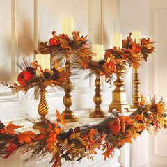 Harvest Wheat Candle Rings, Set of 5