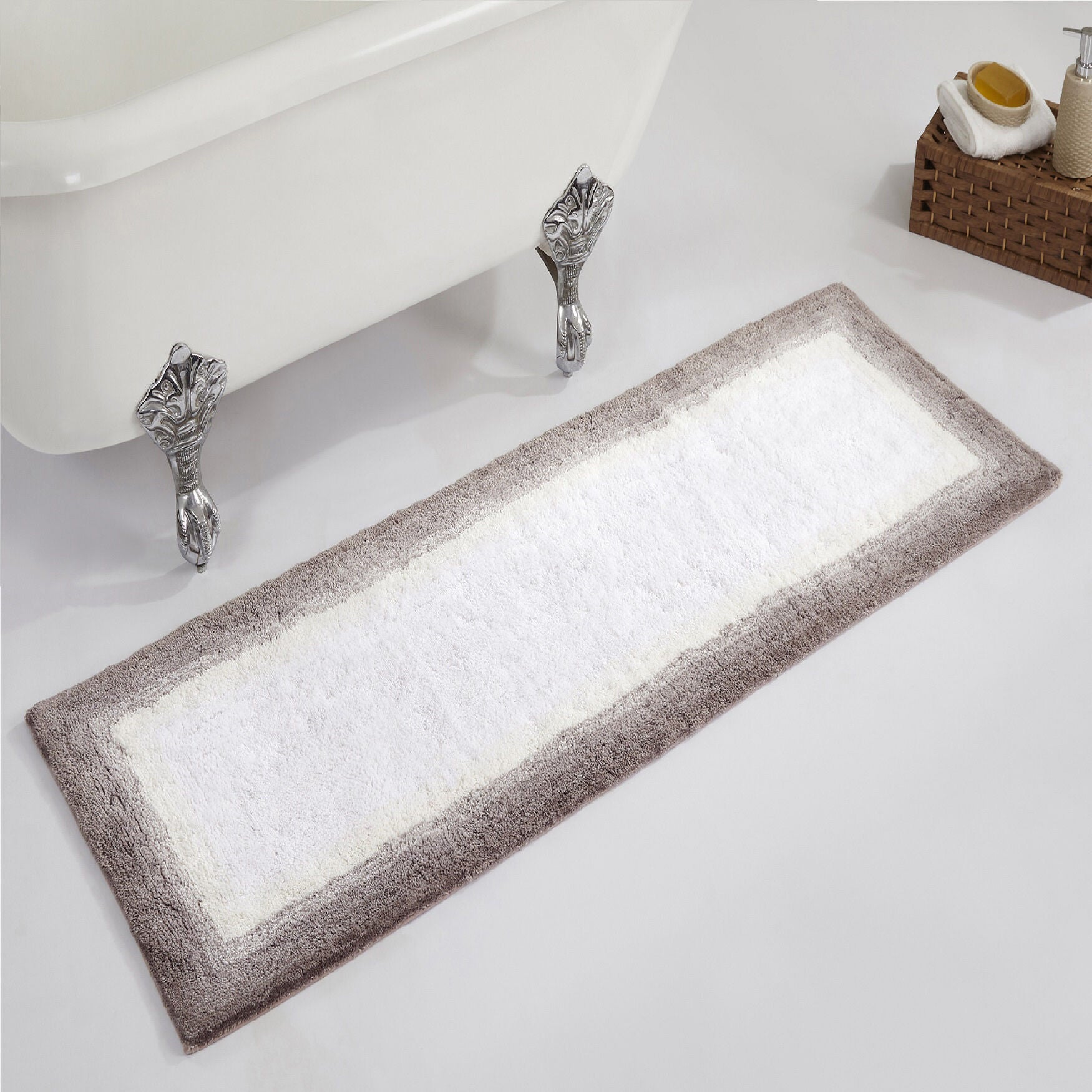 Torrent Bath Mat Rug, 20 inches X 60 inches, BEIGE, hi-res image number 0