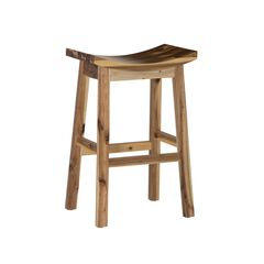 Archer Natural Saddle Barstool Backless Stools