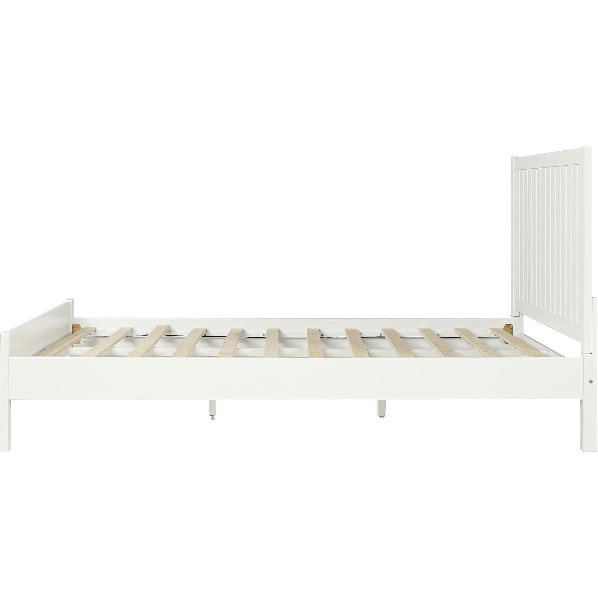 Graham Wooden Platform Bed in Black, Queen, WHITE, alternate image number 5