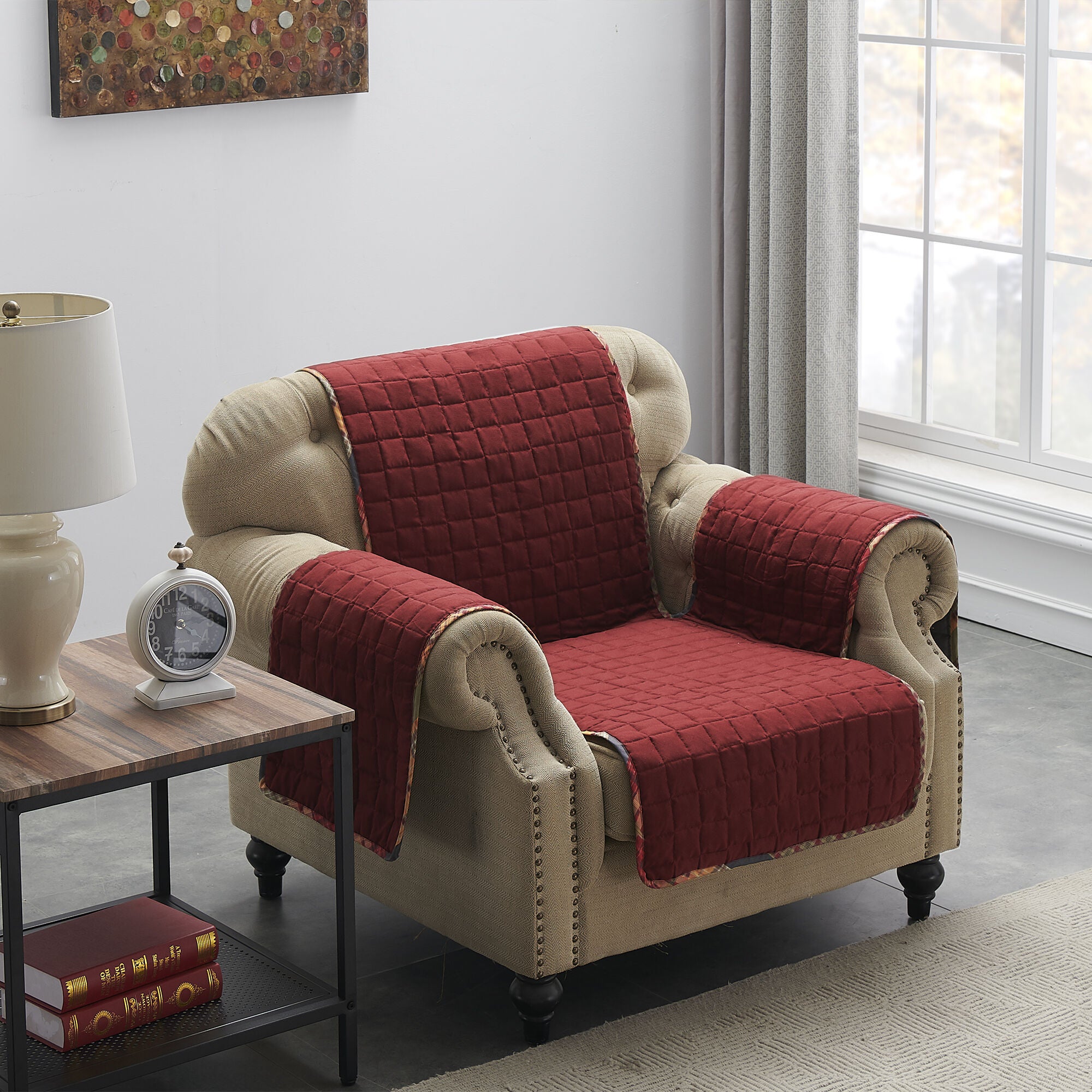 Gold Rush Arm Chair Quilted Furniture Protector, MULTI, on-hover image number 1