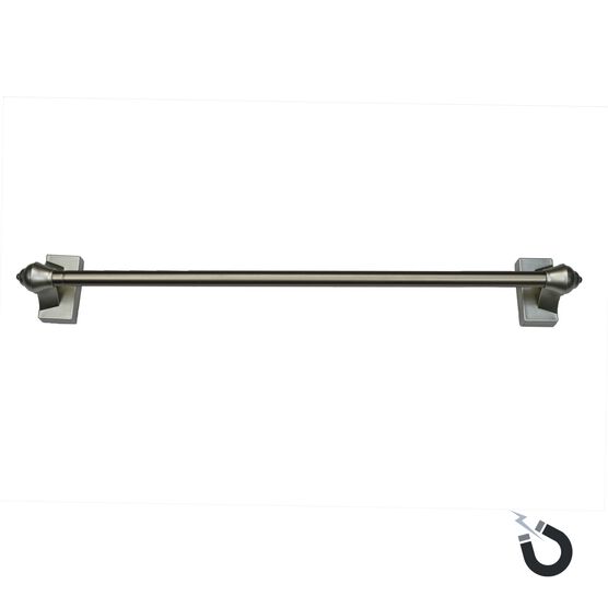 Super Hold Magnetic Window Curtain Rod Set Window, PEWTER, hi-res image number null