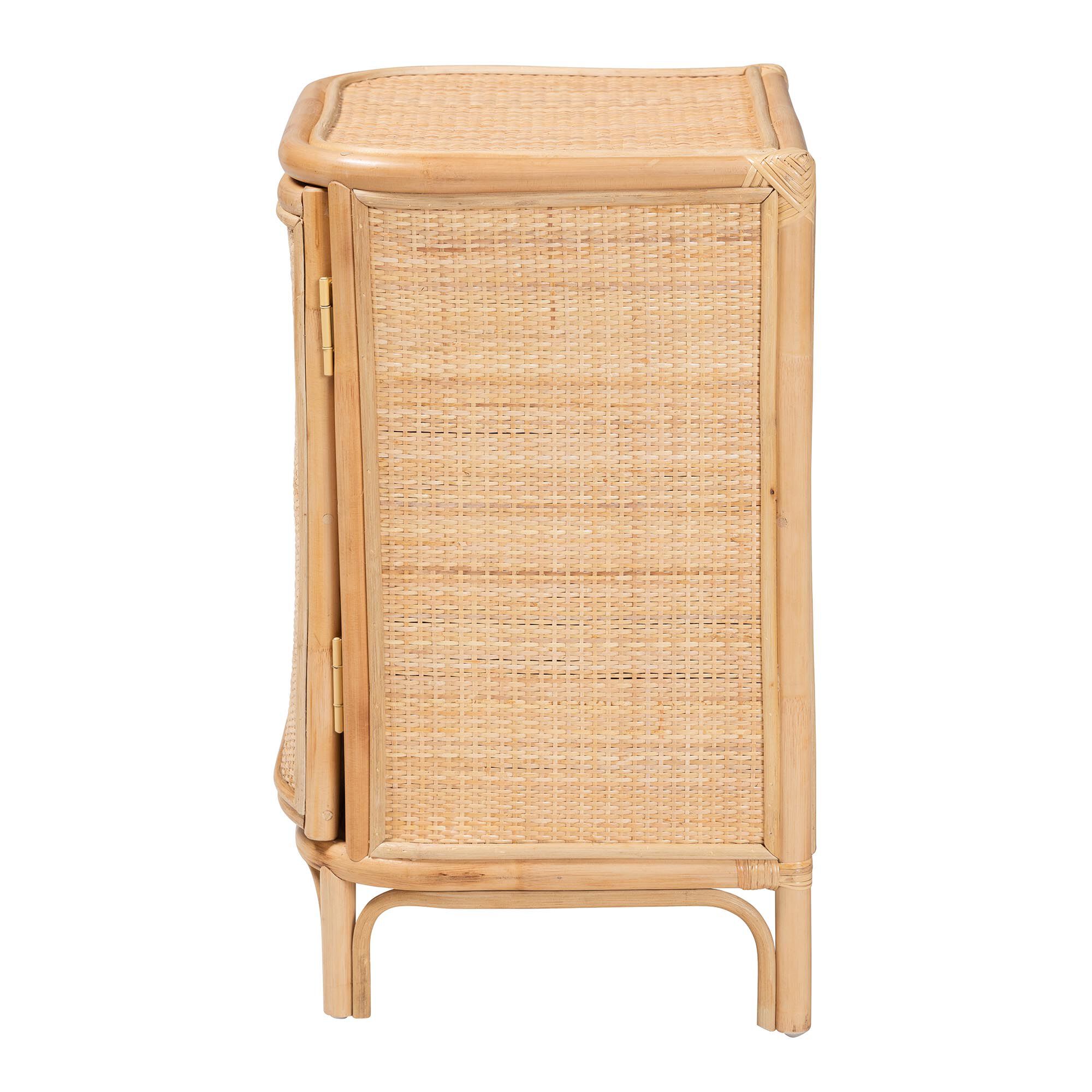Kiara Bohemian Natural Rattan Nightstand, NATURAL, alternate image number 5