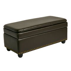 400 lbs. Weight Capacity Extra Wide Studded Ottoman