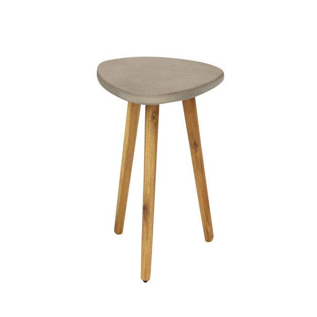 Grey Wood Modern Outdoor Accent Table, , alternate image number null