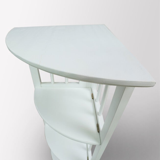 4-Shelf Corner Folding Bookcase-White, , alternate image number 9