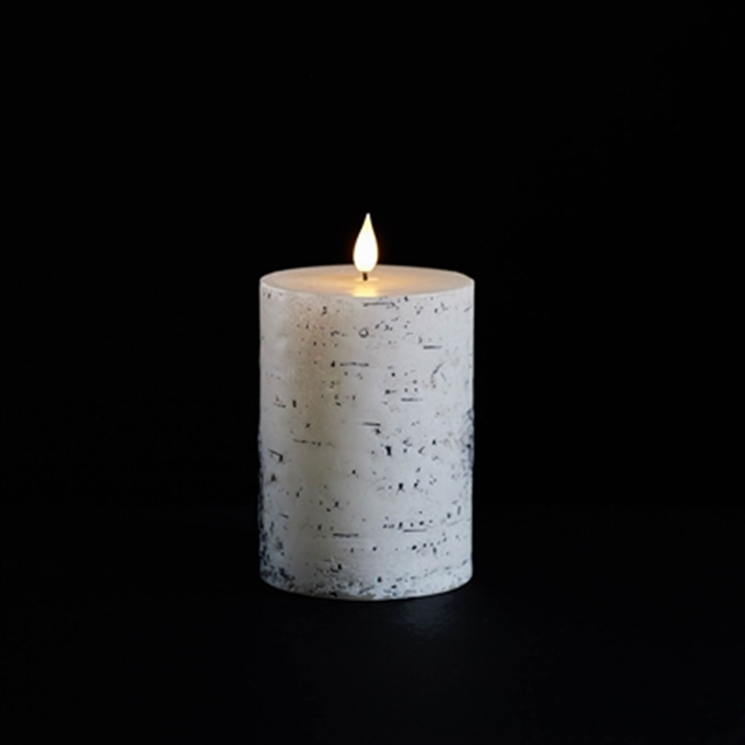 FIA Wick Birch Design Pillar Candle (Set of 2), WHITE BLACK, alternate image number 3