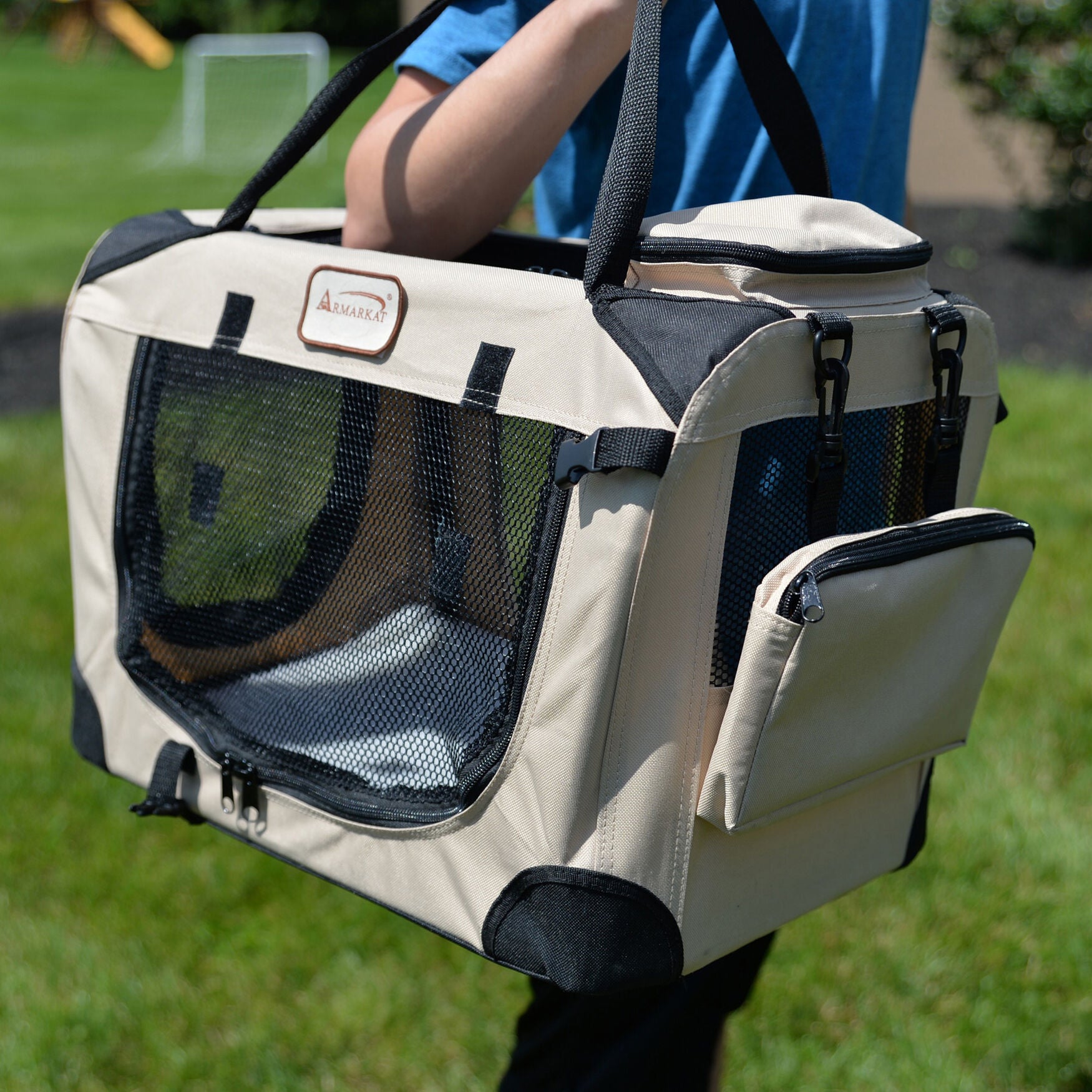 Folding Soft Dog Crate For Dogs And Cats, Pet Travel Carrier, , alternate image number 4