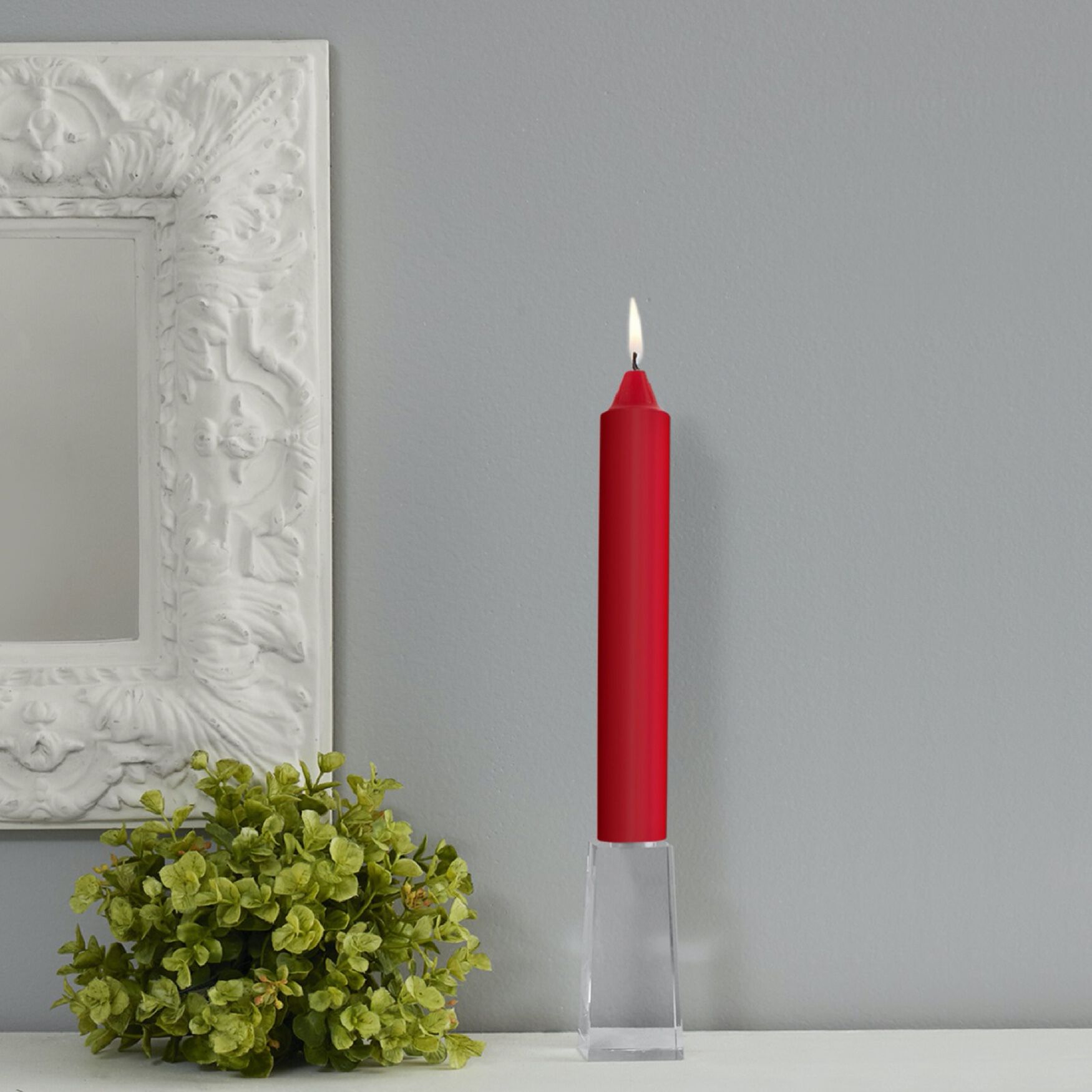 Smooth Collenette 9 inch Red Unscented Taper Candle, Box of 4, , on-hover image number 1