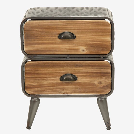 Urban Loft 2 Rounded Drawer Chest, NATURAL WOOD, hi-res image number null