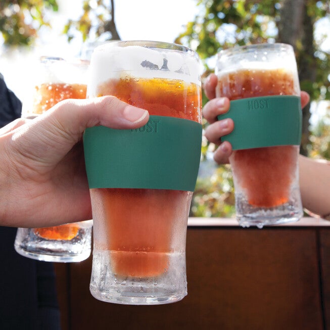 Beer Freeze Cooling Cups In Green (Set Of 2) By, , alternate image number null