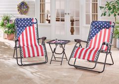 3-Pc. Americana Zero Gravity Chair and Table Set