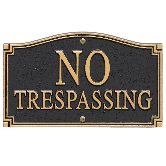 No Trespassing Statement Plaque, , on-hover image number 1