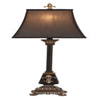 Tuscan Black Polystone Fleur-De-Lis Buffet Lamp, BLACK, hi-res image number null