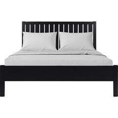Graham Wooden Platform Bed in Black, Queen
