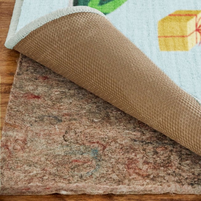 Elf Stockings Light Blue Kitchen Rug, , alternate image number null