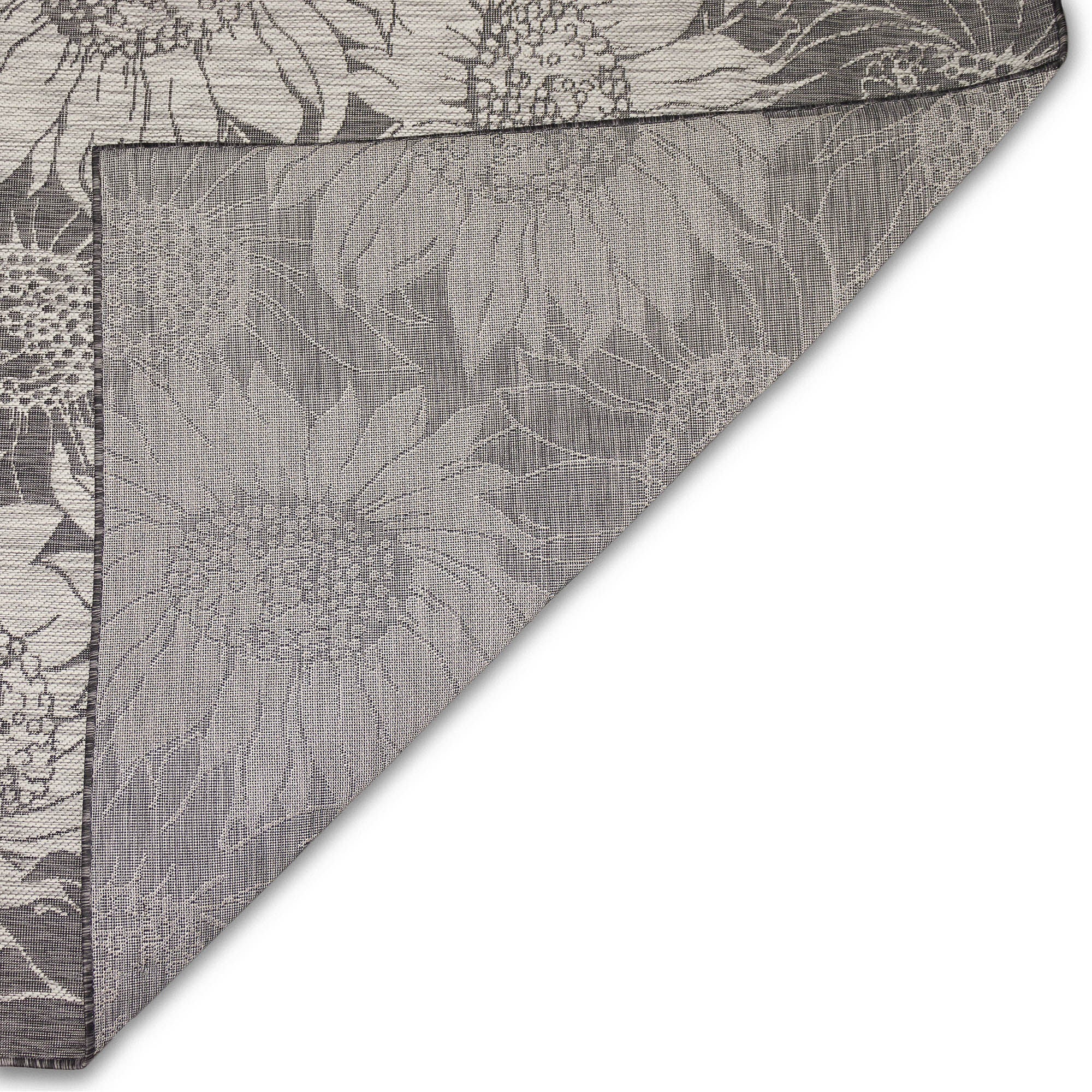 Liora Manne Carmel Sunflower Field Indoor/Outdoor Area Rug Green 4 feet 10 inches x 7 feet 6 inches, BLACK, on-hover image number 1