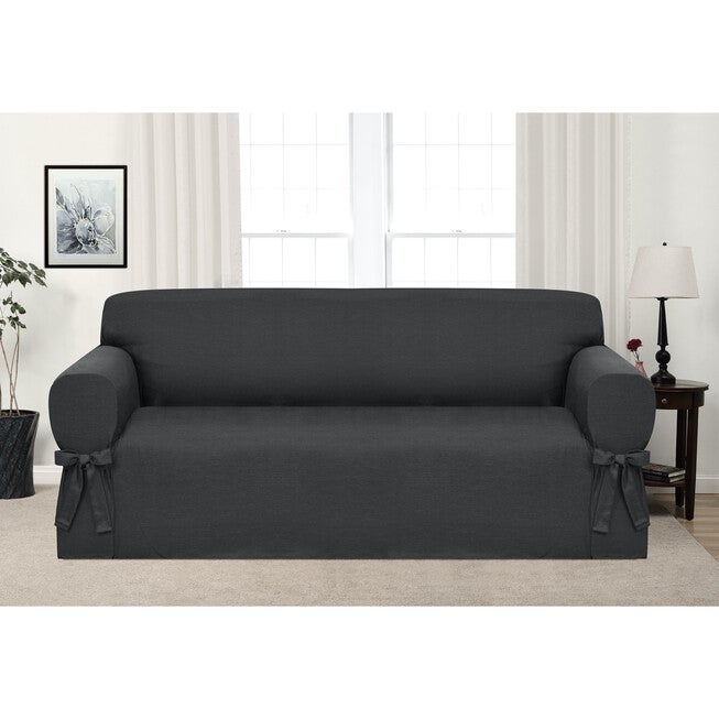 Kathy Ireland Garden Retreat Sofa Cover, CHARCOAL, hi-res image number null