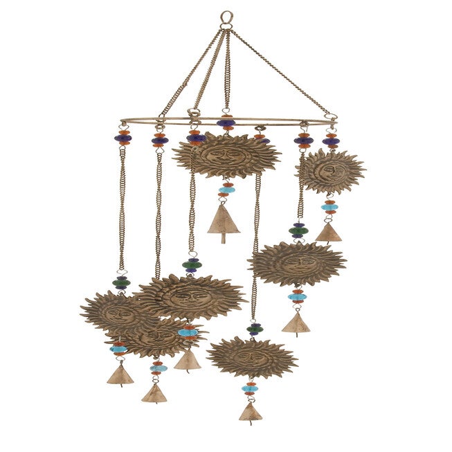 Brass Metal Eclectic Windchime, BRASS, hi-res image number null
