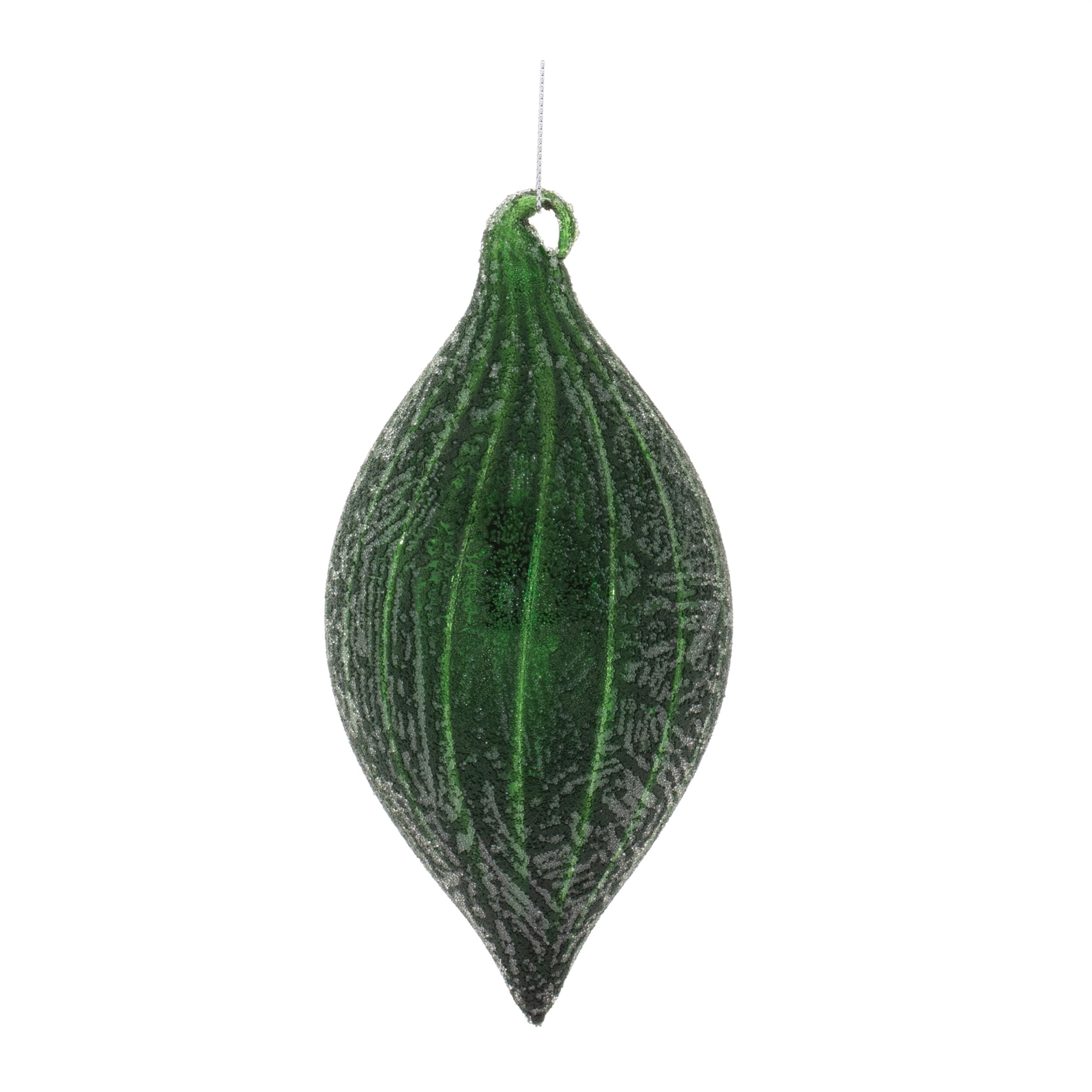 Beaded Glass Ornament (Set of 6), GREEN GRAY, alternate image number 5