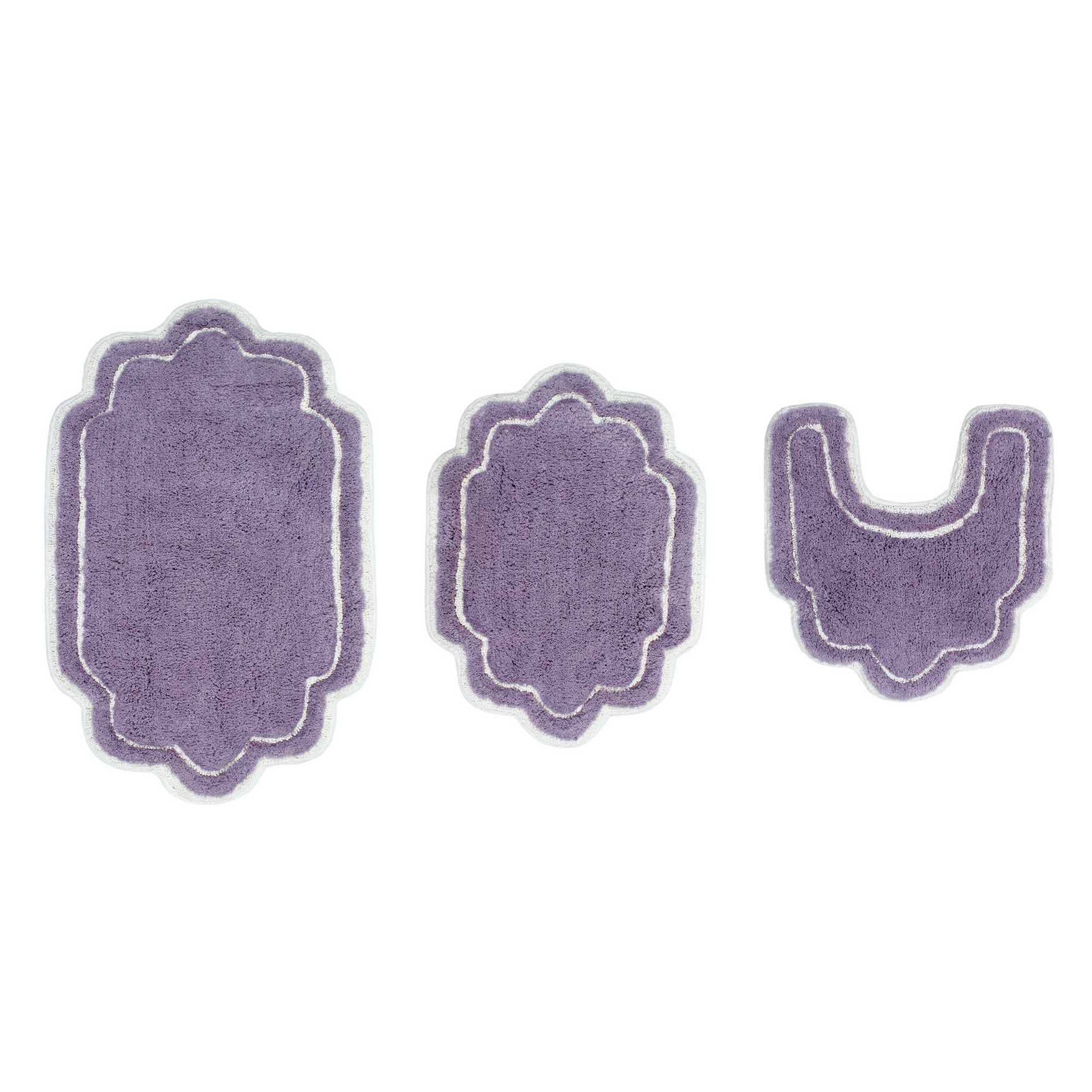 Allure 3-Pc. Bath Rug Set, PURPLE, hi-res image number 0