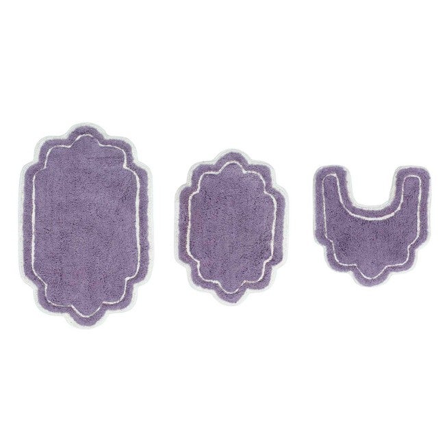 Allure 3-Pc. Bath Rug Set, PURPLE, hi-res image number 0
