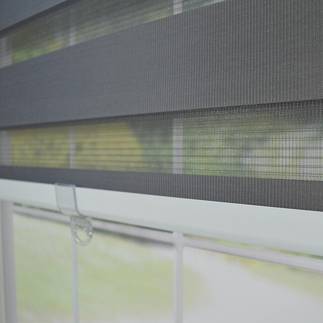 Cordless Zebra Slimline Privacy Window Shade Window, , alternate image number 12