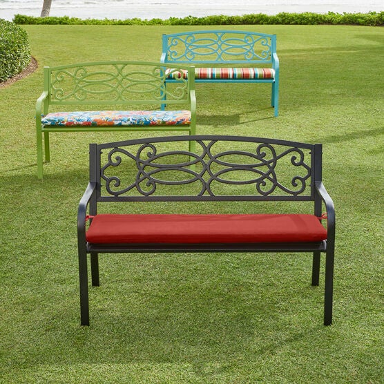 Outdoor Bench Cushion, GERANIUM, hi-res image number null