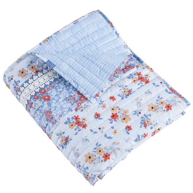 Betty Lace-Embellished Throw Blanket, , alternate image number 3