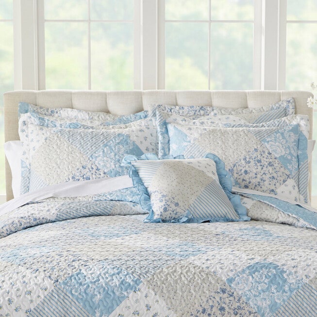 Patchwork Sham, SOFT BLUE, hi-res image number null