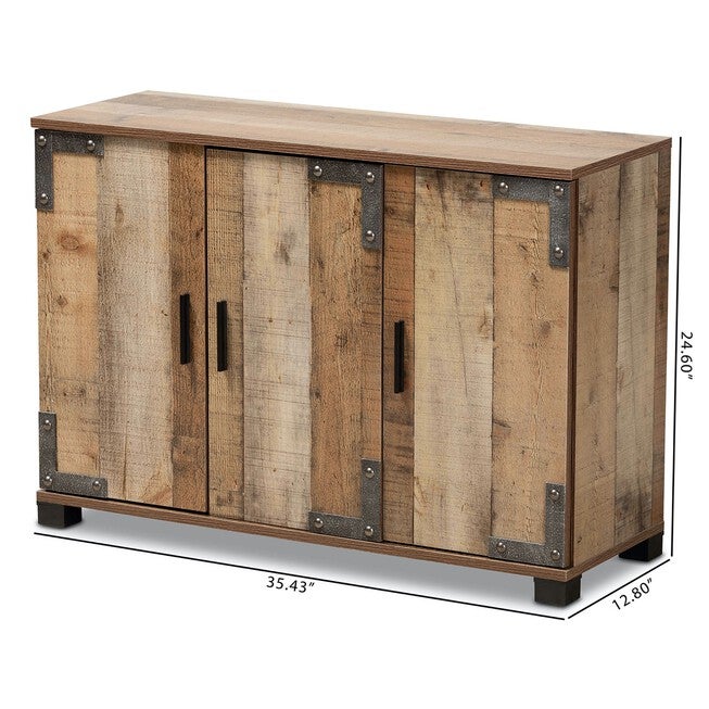 Cyrille Farmhouse Wood Shoe Cabinet Furniture, , alternate image number 8
