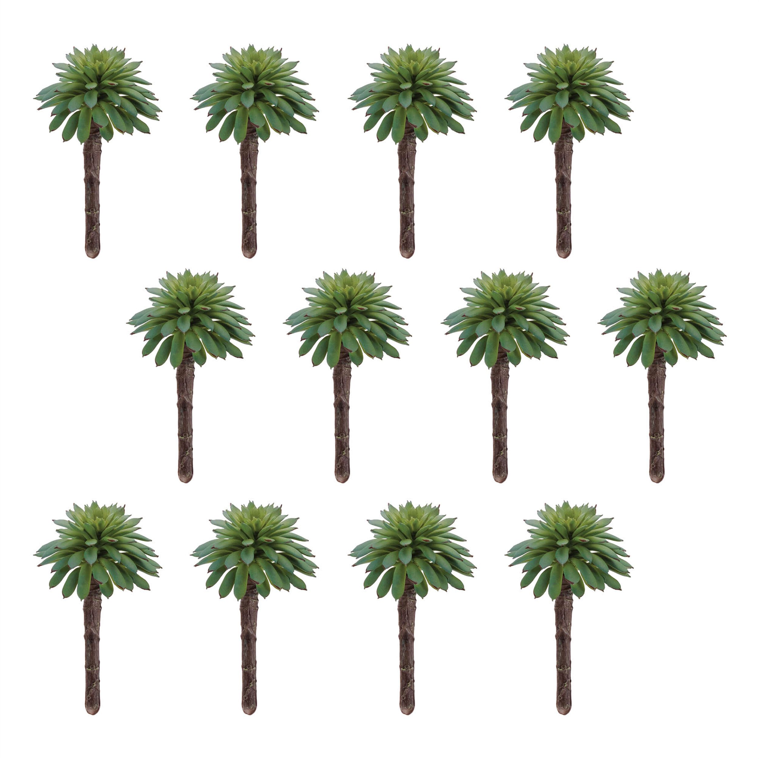 Succulent Plant Pick Set of 12, GREEN, alternate image number 1