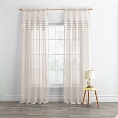 BH Studio Sheer Voile Pleated Rod-Pocket Panel