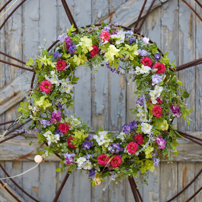 Mixed Floral Wreath 24 inchesD, , on-hover image number 1