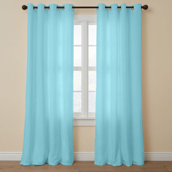 Poly Cotton Canvas Grommet Panel, AQUA, hi-res image number null