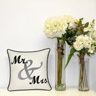 Celebrations ""Mr. & Mrs."" Cursive Embroidered Applique Decorative Pillow , , alternate image number null