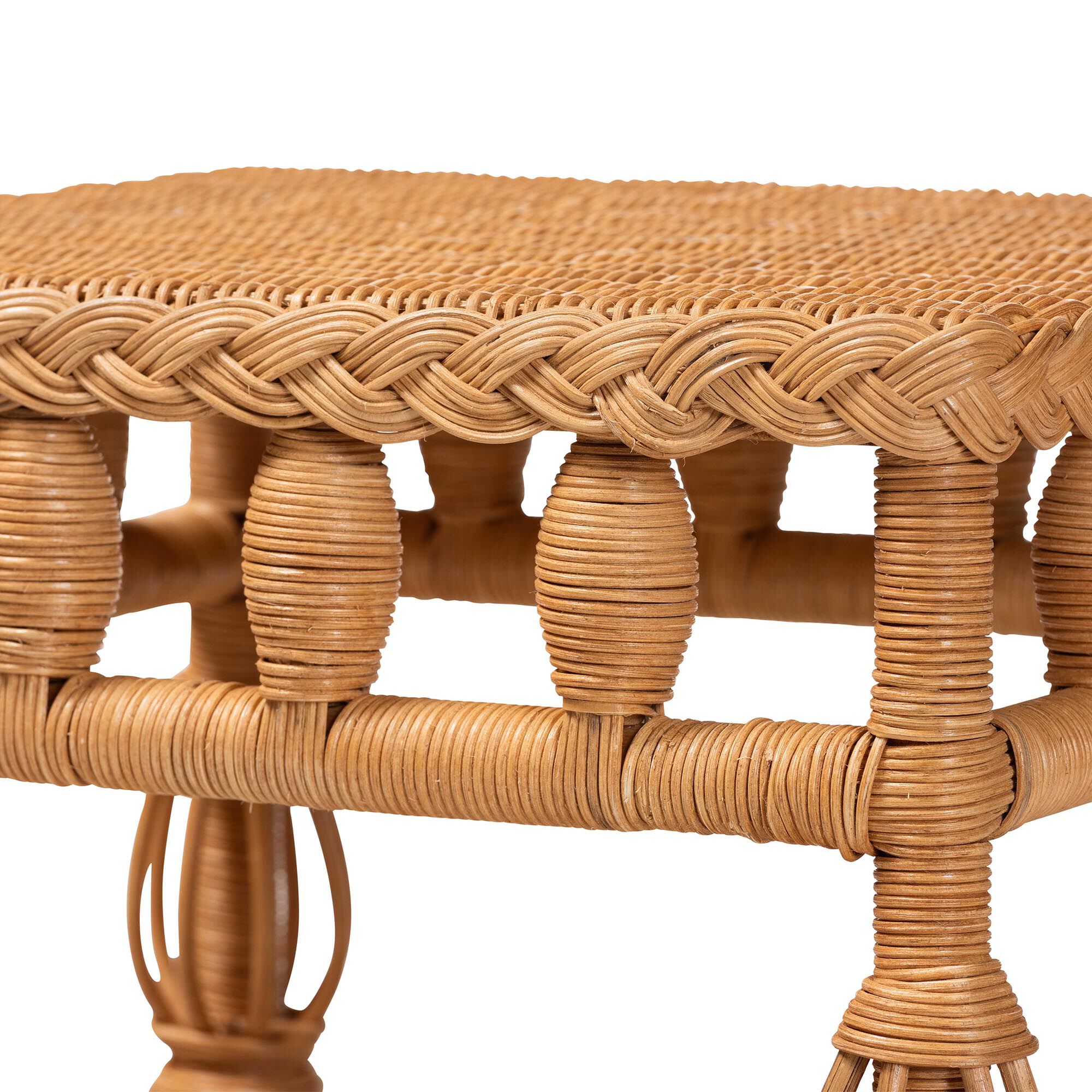 Dolby Natural Rattan End Table, LIGHT HONEY, alternate image number 4
