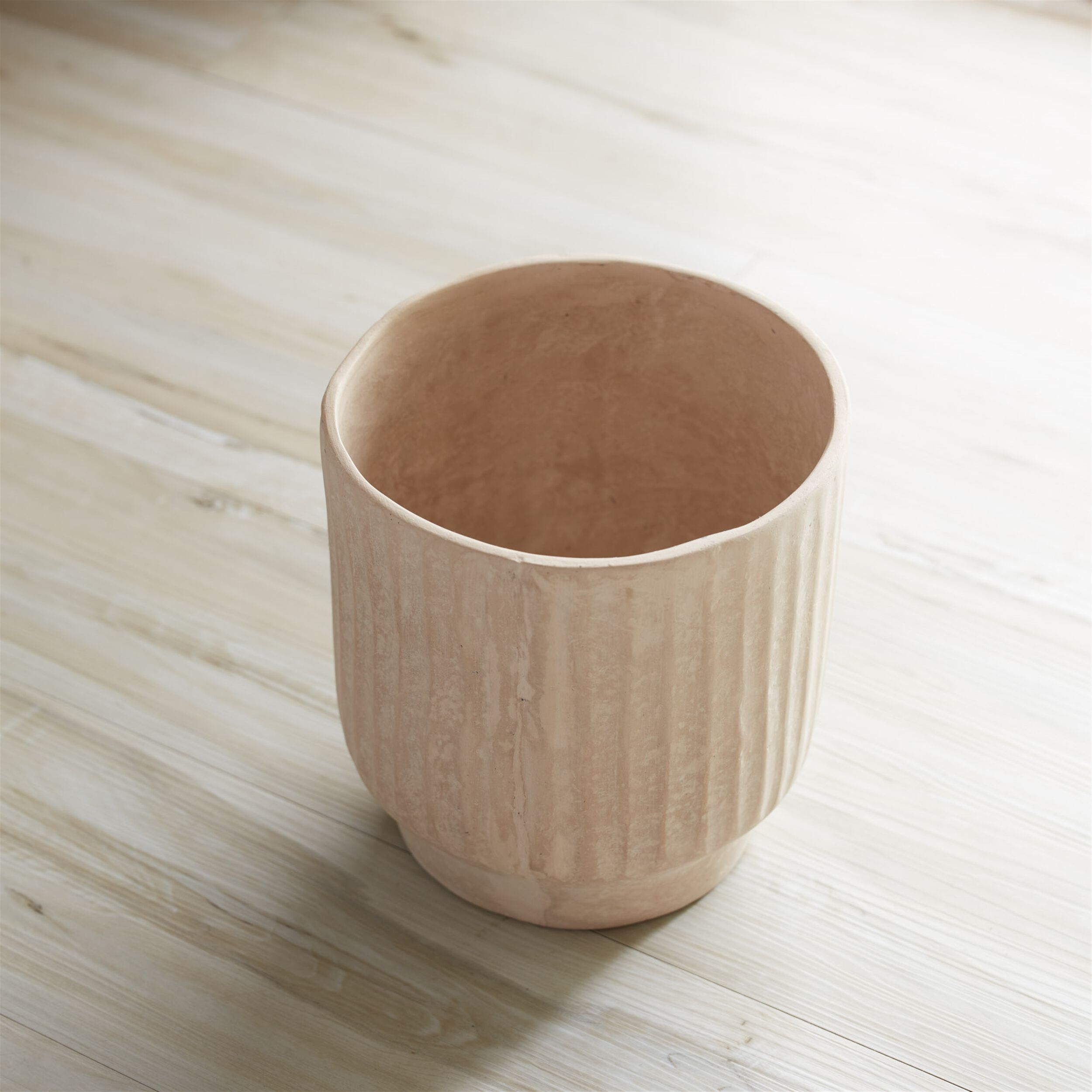 Recycled Paper Chalk Vase 7.5 inchesH, BEIGE, alternate image number 3