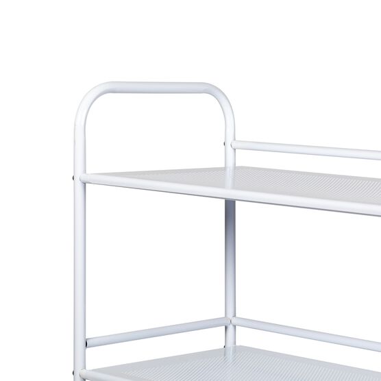4 Tier Metal Cart With Wheels, White, , alternate image number null