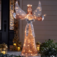 58"H LED Glitter Angel