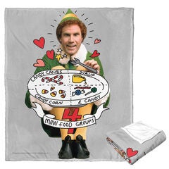 Wb Elf 4 Food Groups Silk Touch Throw Blanket