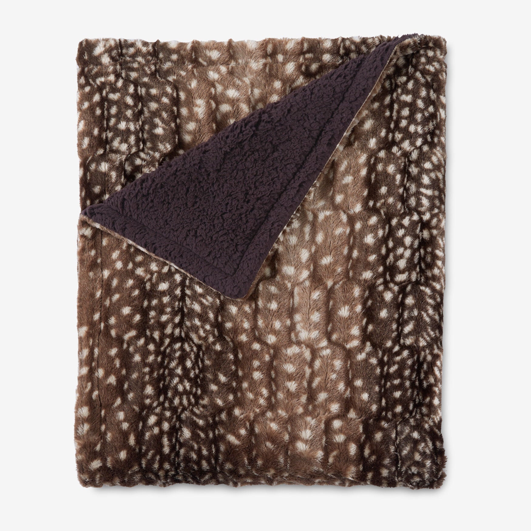 Soft Faux Fur Throw Animal Print Blanket Deer Print Woman Within