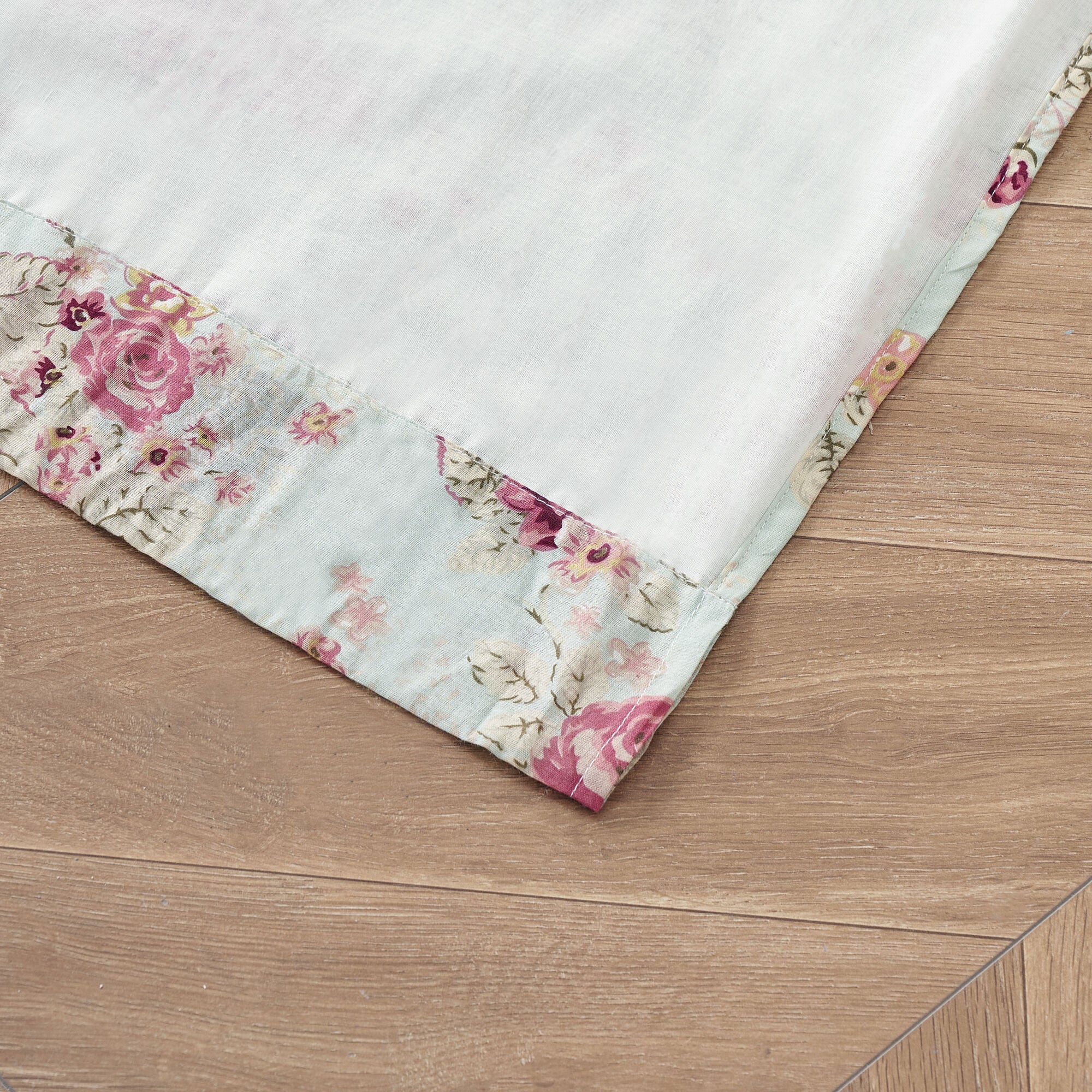 Antique Rose Window Curtain Panels, Set of 2, 84 inches, Blue, BLUE, on-hover image number 1