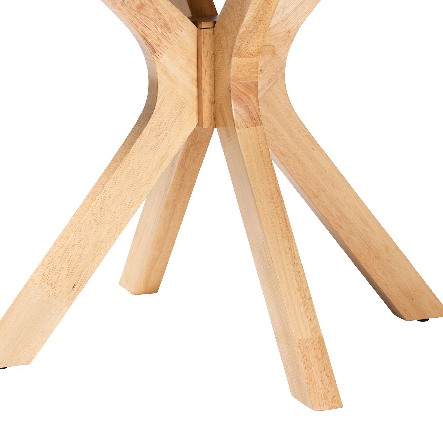 Kenji Modern Natural Brown Finished Wood 34-Inch-Wide Round Wood Dining Table, , alternate image number 8